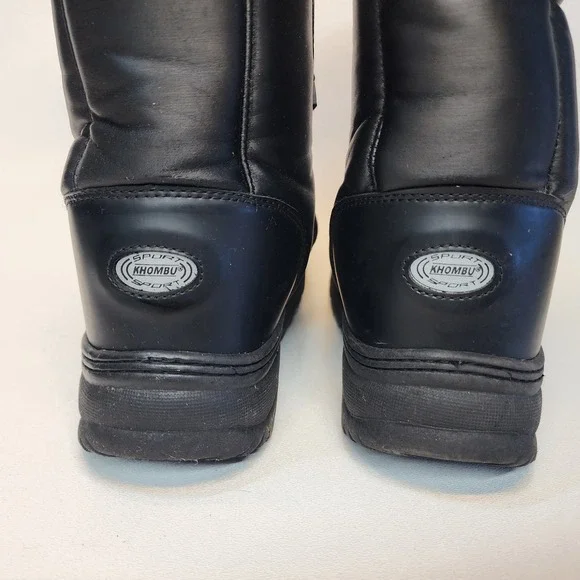 Womens Size 10 Khombu Alpine Puffer Fur Lined Snow Boots Black - Picture 8 of 9